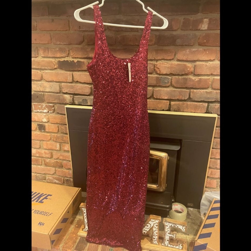 Fashion Nova Strap Sequin Dress